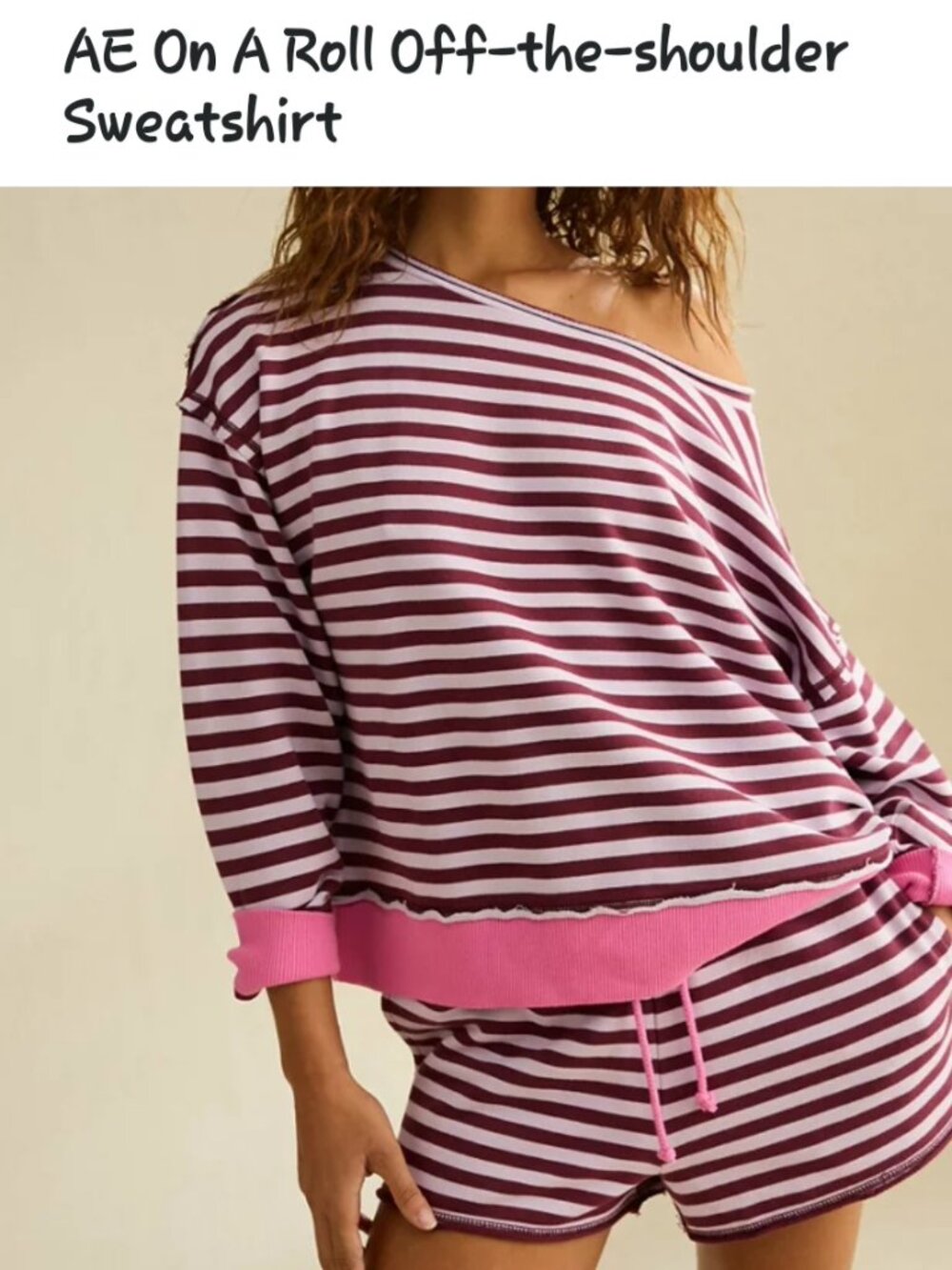 Off the shoulder sweatshirt